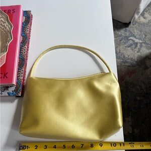 Loeffler Randal butter Yellow satin Top-Handle Women’s Bag